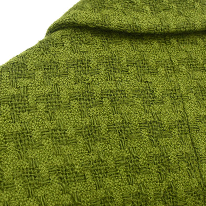 Chanel Single Breasted Jacket Tweed Houndstooth Green