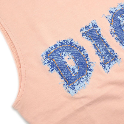 Christian Dior 2003 Sleeveless Tank Top Denim Print Pink #42