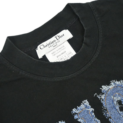 Christian Dior 2002 T-shirt Top Denim Print Black #38