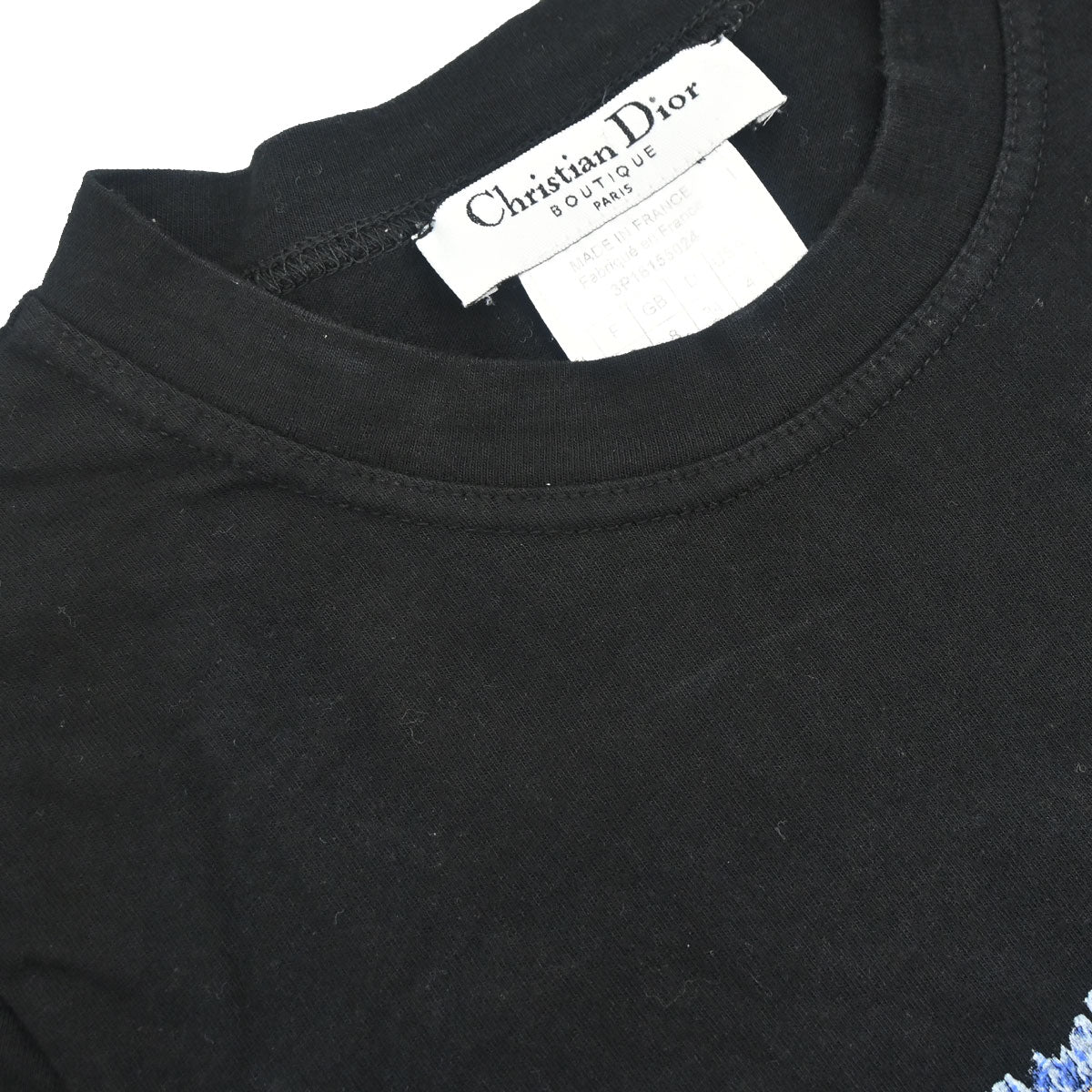 Christian Dior 2003 T-shirt Top Denim Print Black #36