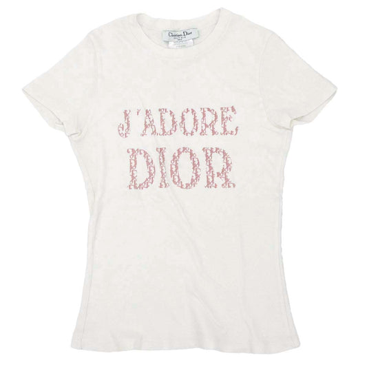 Christian Dior 2004 Short Sleeve T-shirt Top Trotter White #38