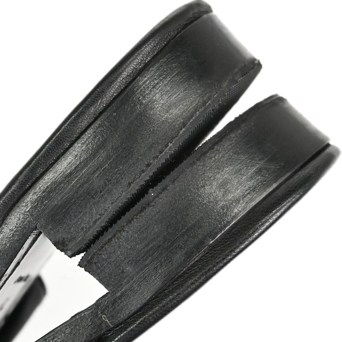 Chanel * CC Turnlock Black Leather Mules Shoes #36