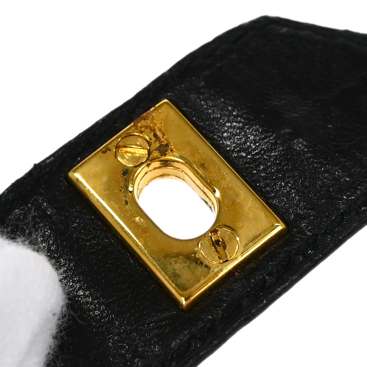 Chanel * CC Turnlock Black Leather Mules Shoes #36