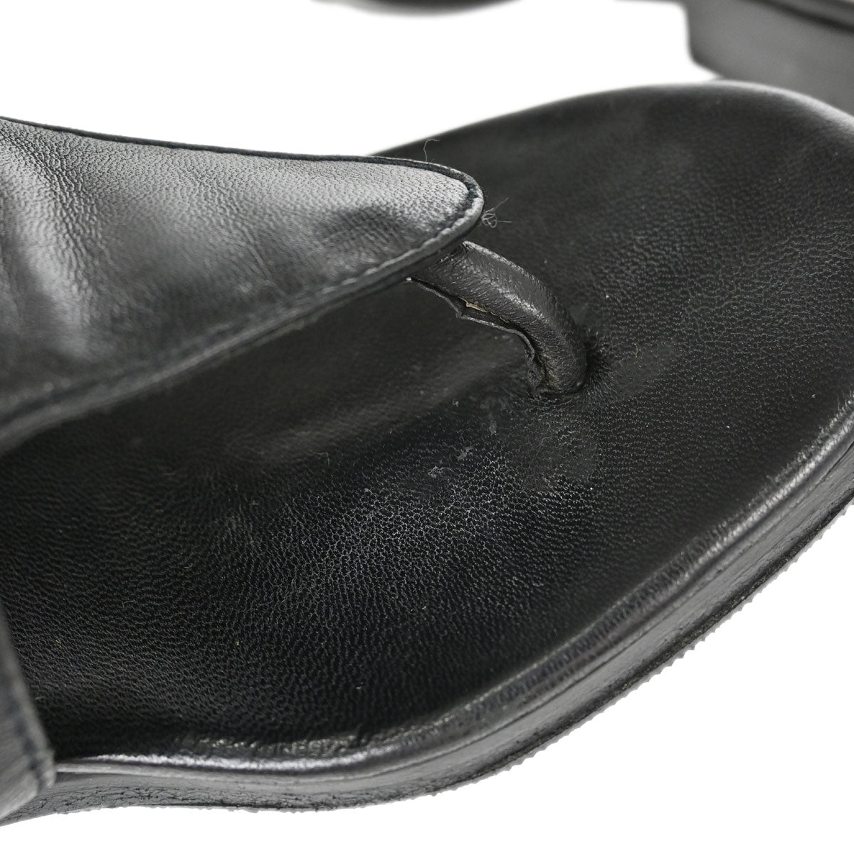 Chanel * CC Turnlock Black Leather Mules Shoes #36