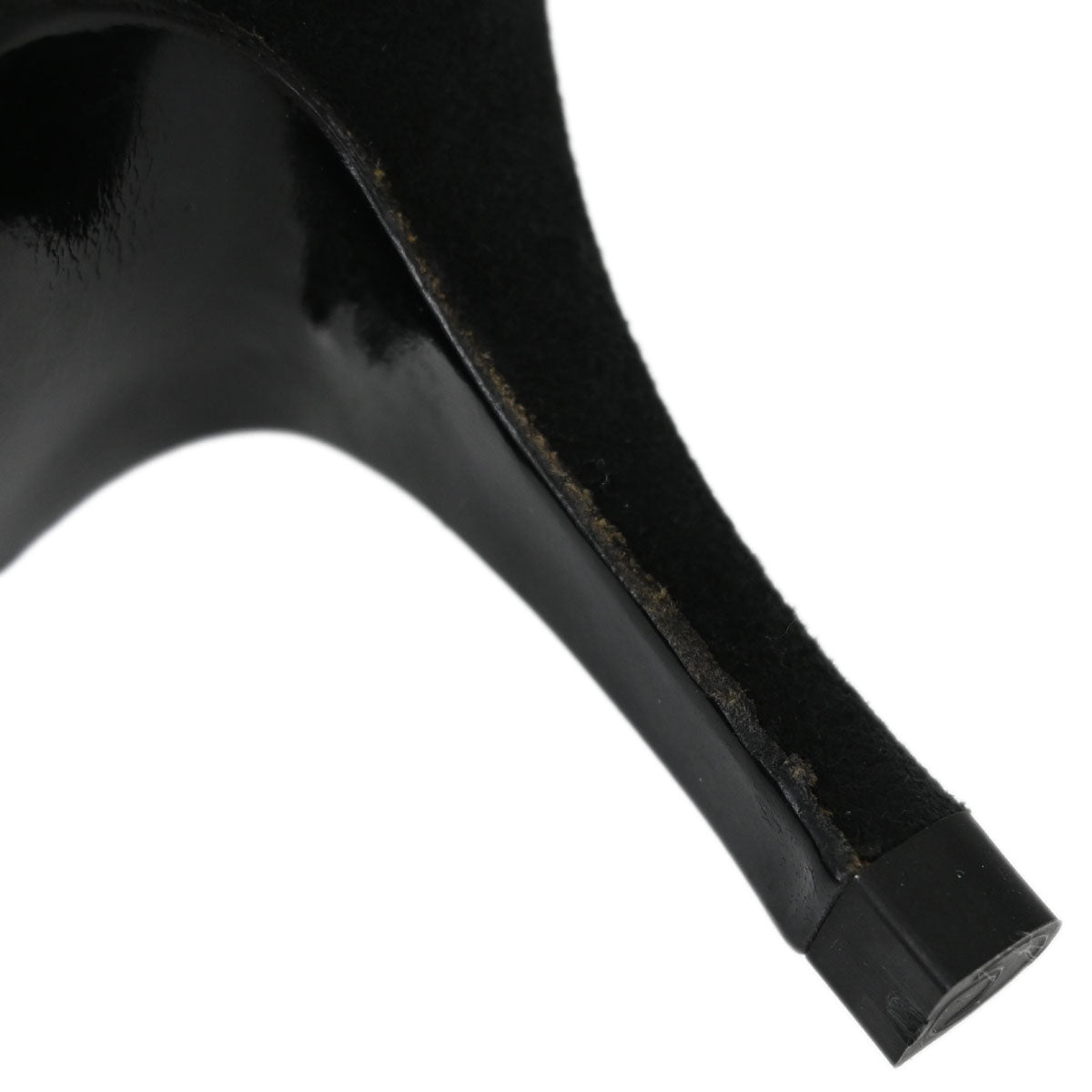 Chanel * CC Black Suede Mules Shoes #36