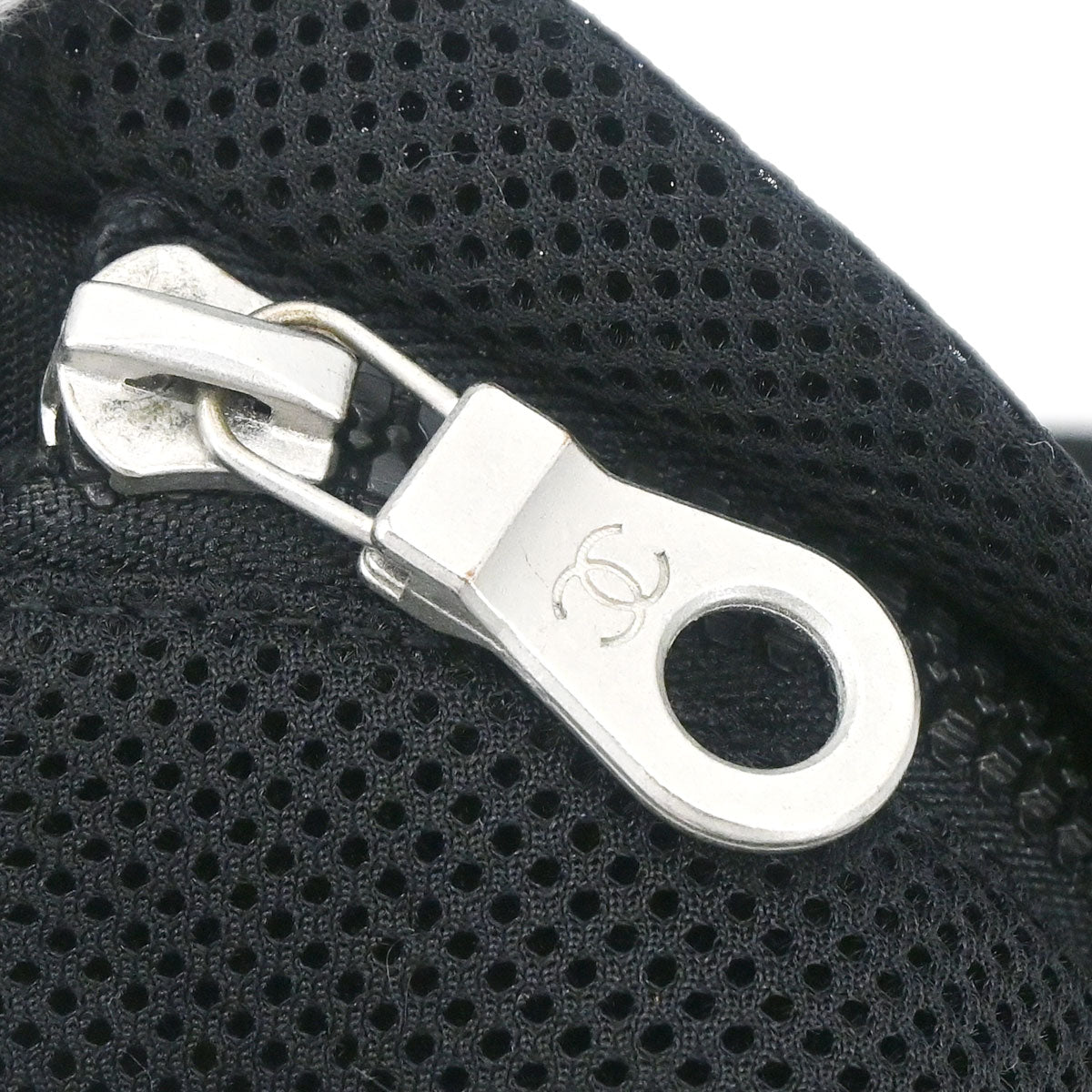 Chanel 2003 Sport Line Zip Up Mesh Jacket Black #34