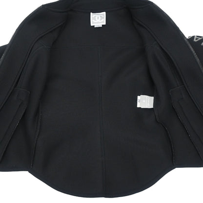 Chanel 2003 Sport Line Zip Up Mesh Jacket Black #34