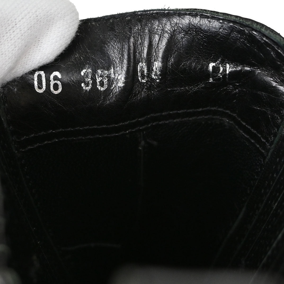 Christian Dior * Black Leather Short Boots Shoes #36 1/2