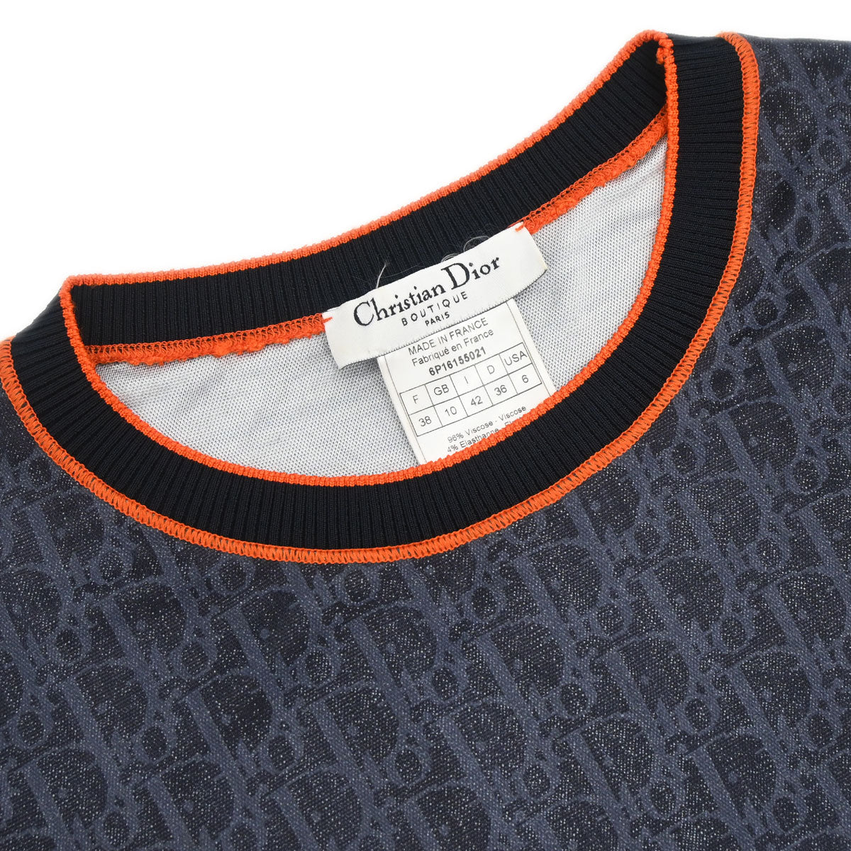 Christian Dior 2006 Flight Trotter T-shirt Top Navy #38