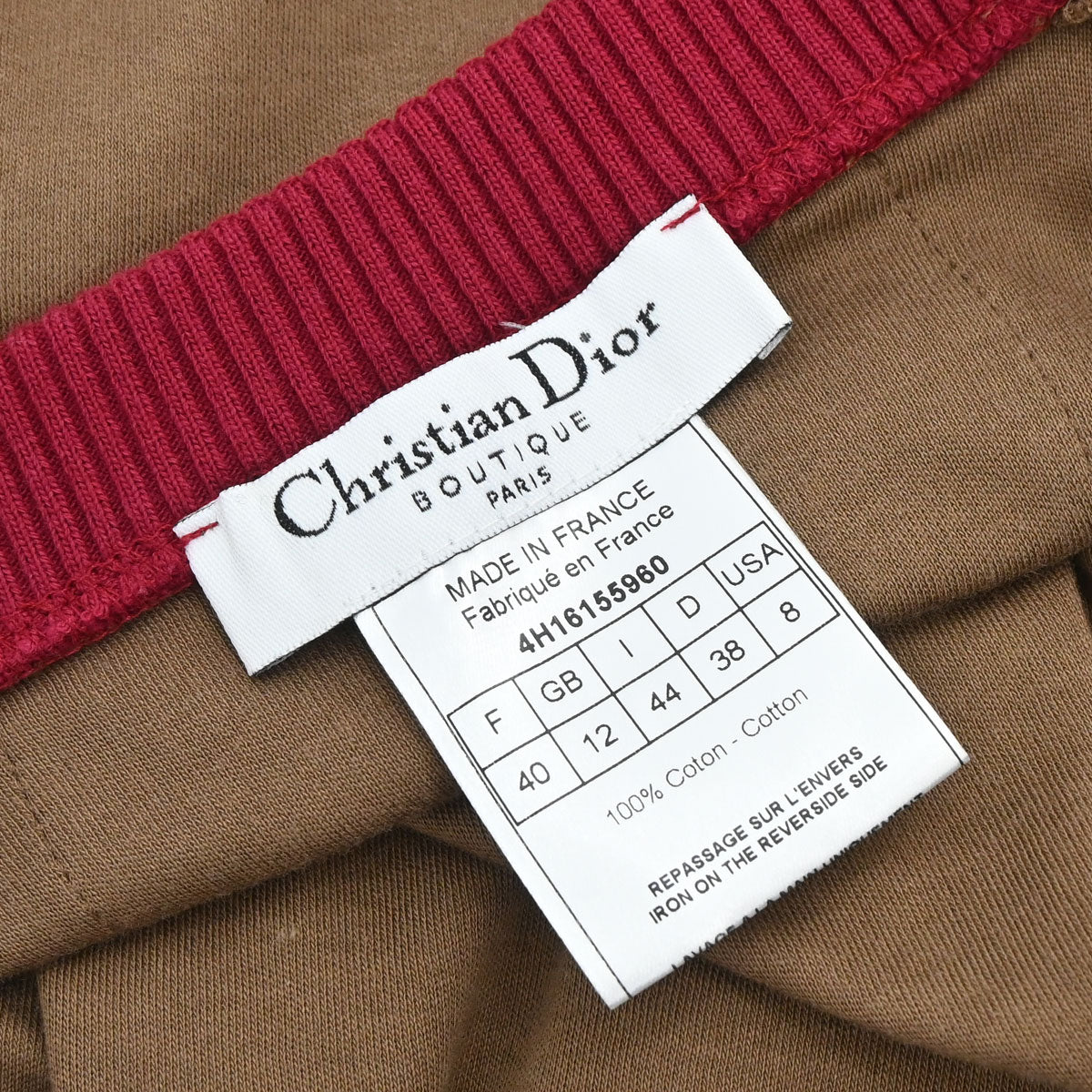 Christian Dior 2004 Short Sleeve Top T-shirt Brown Rasta-Color #40