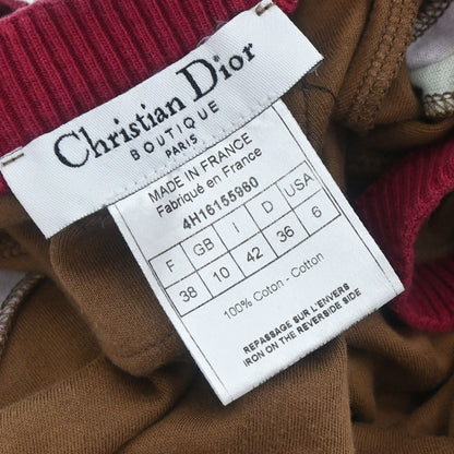 Christian Dior 2004 Short Sleeve Top T-shirt Brown Rasta-Color #38
