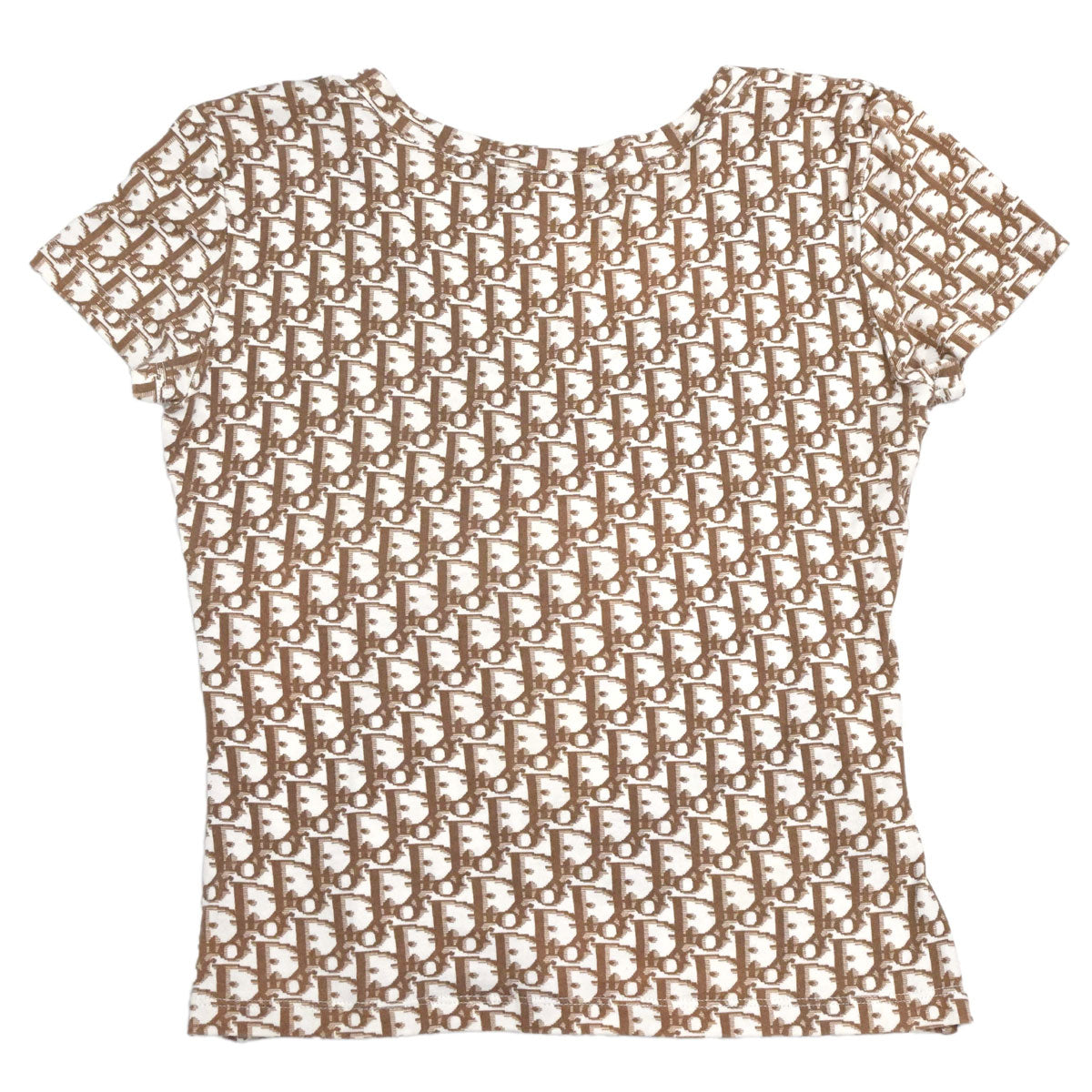 Christian Dior 2005 T-shirt Top Trotter Embroidery Brown #36
