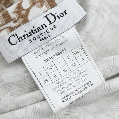Christian Dior 2005 T-shirt Top Trotter Embroidery Brown #36