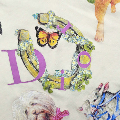 Christian Dior 2005 Print T-shirt Floral Ivory #36