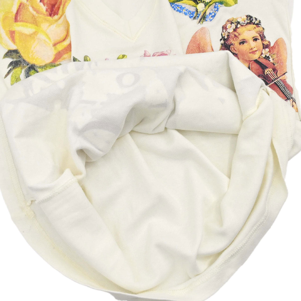 Christian Dior 2005 Print T-shirt Floral Ivory #36