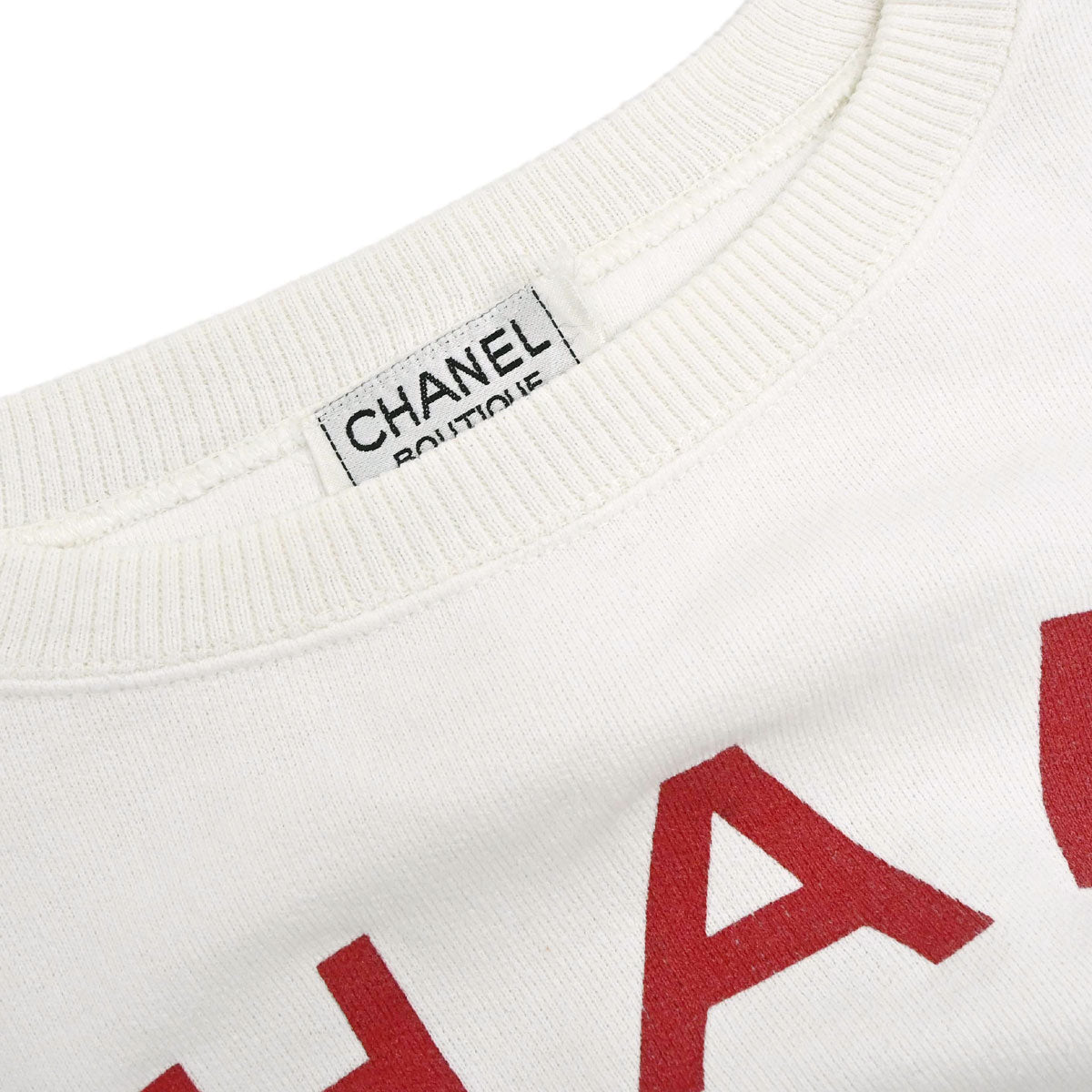 Chanel Long Sleeve Top Sweater White #M