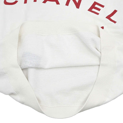 Chanel Long Sleeve Top Sweater White #M