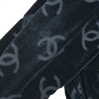 Chanel CC Velours Cardigan Black #36
