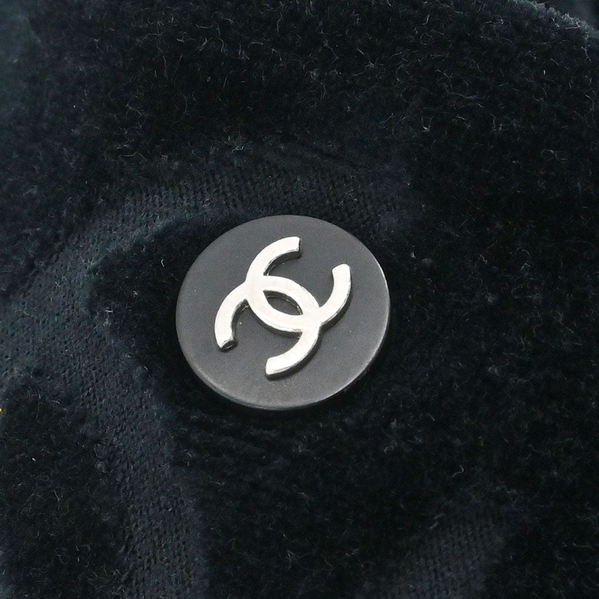 Chanel CC Velours Cardigan Black #36