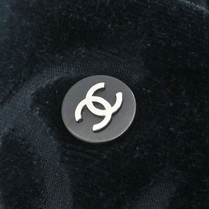 Chanel CC Velours Cardigan Black #36