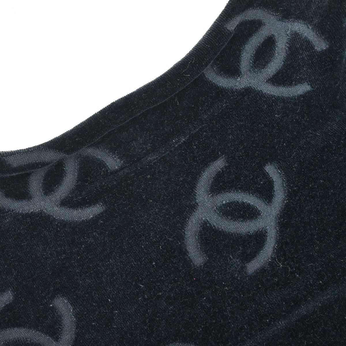 Chanel CC Velours Cardigan Black #36