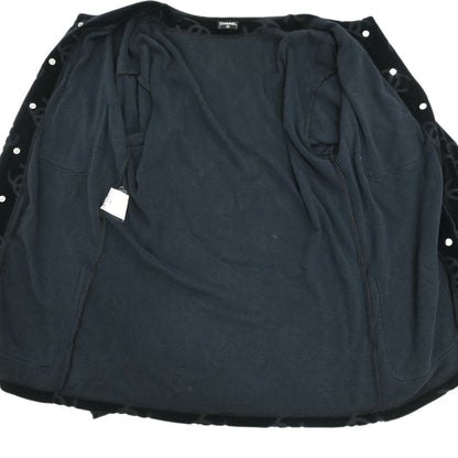 Chanel CC Velours Cardigan Black #36