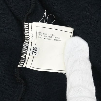 Chanel CC Velours Cardigan Black #36