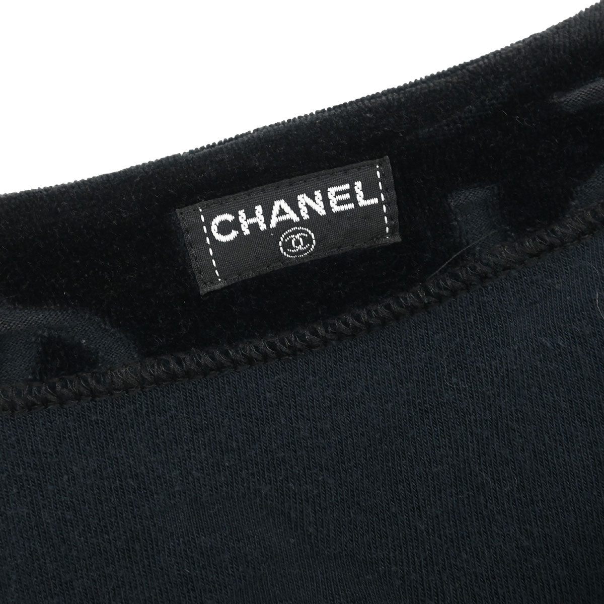 Chanel CC Velours Cardigan Black #36