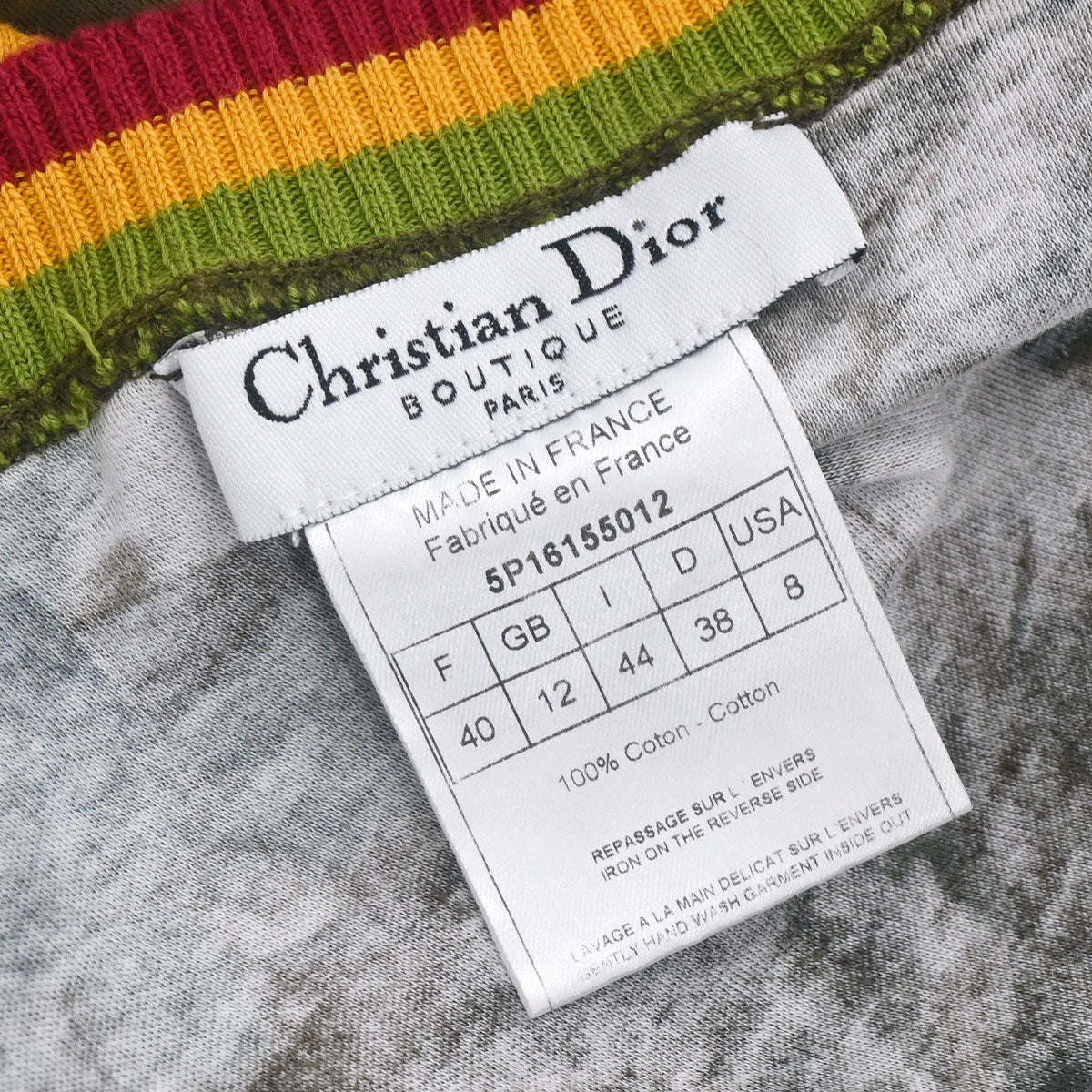 Christian Dior 2005 Dior Love Tank Top Khaki Rasta-Color #40
