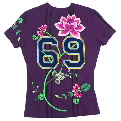 Christian Dior 2003 Top Adiorable 69 T-shirt Embroidery Purple #38
