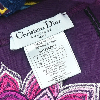 Christian Dior 2003 Top Adiorable 69 T-shirt Embroidery Purple #38