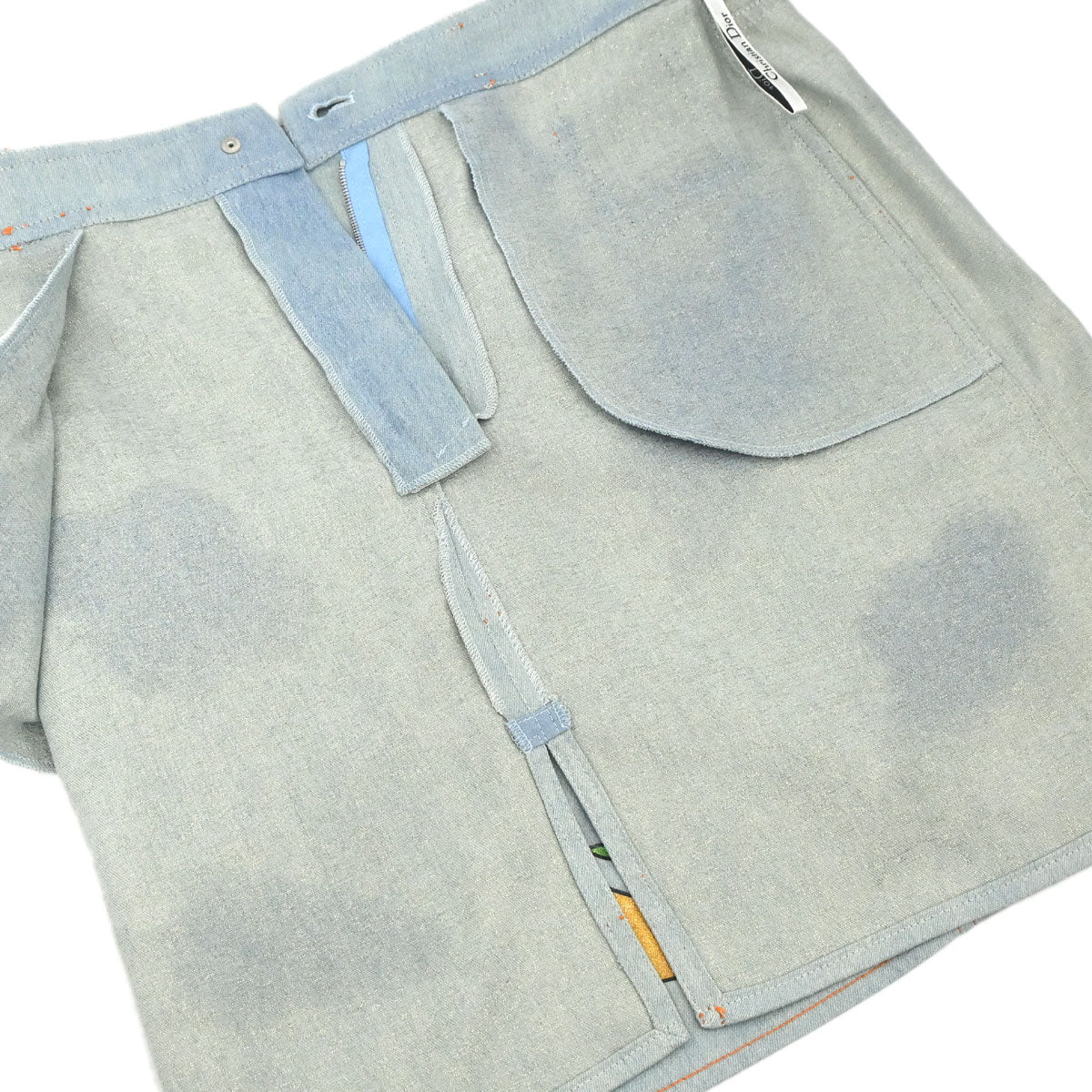 Christian Dior 2004 Skirt Denim Ice Cream Glitter Light Blue #38