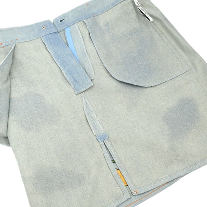 Christian Dior 2004 Skirt Denim Ice Cream Glitter Light Blue #38