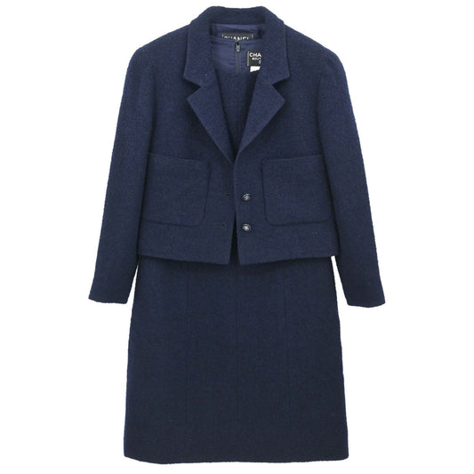 Chanel 1996 Setup Suit Jacket Dress Navy #38