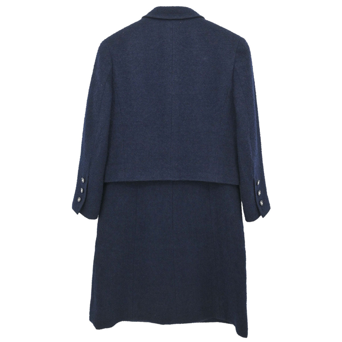 Chanel 1996 Setup Suit Jacket Dress Navy #38