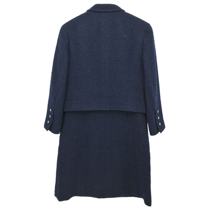 Chanel 1996 Setup Suit Jacket Dress Navy #38