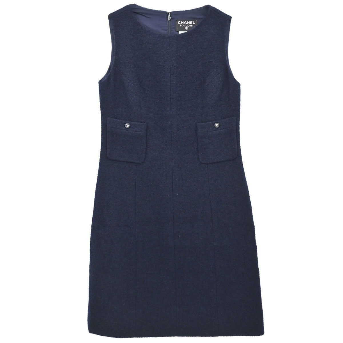 Chanel 1996 Setup Suit Jacket Dress Navy #38