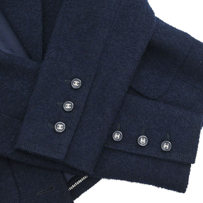 Chanel 1996 Setup Suit Jacket Dress Navy #38