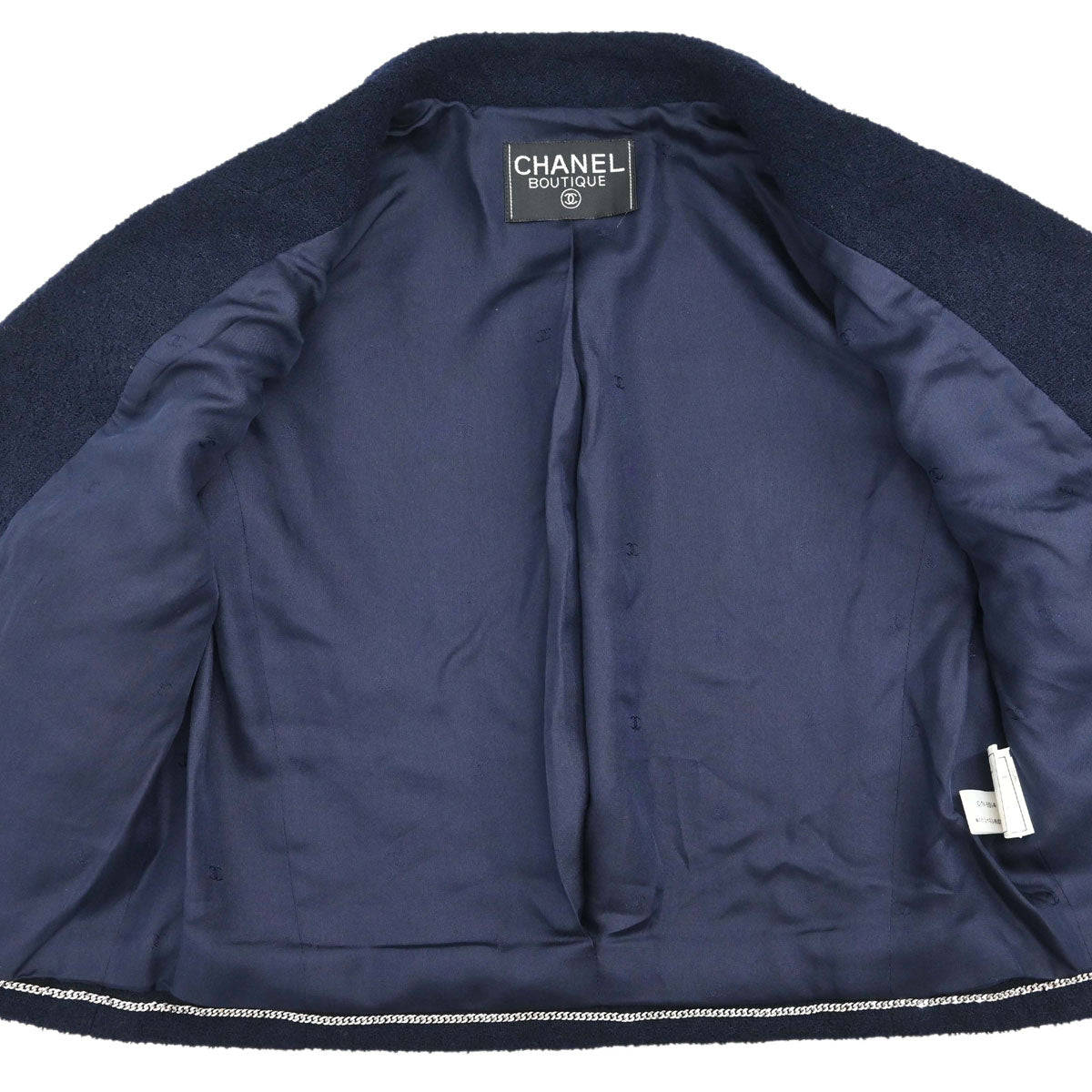 Chanel 1996 Setup Suit Jacket Dress Navy #38