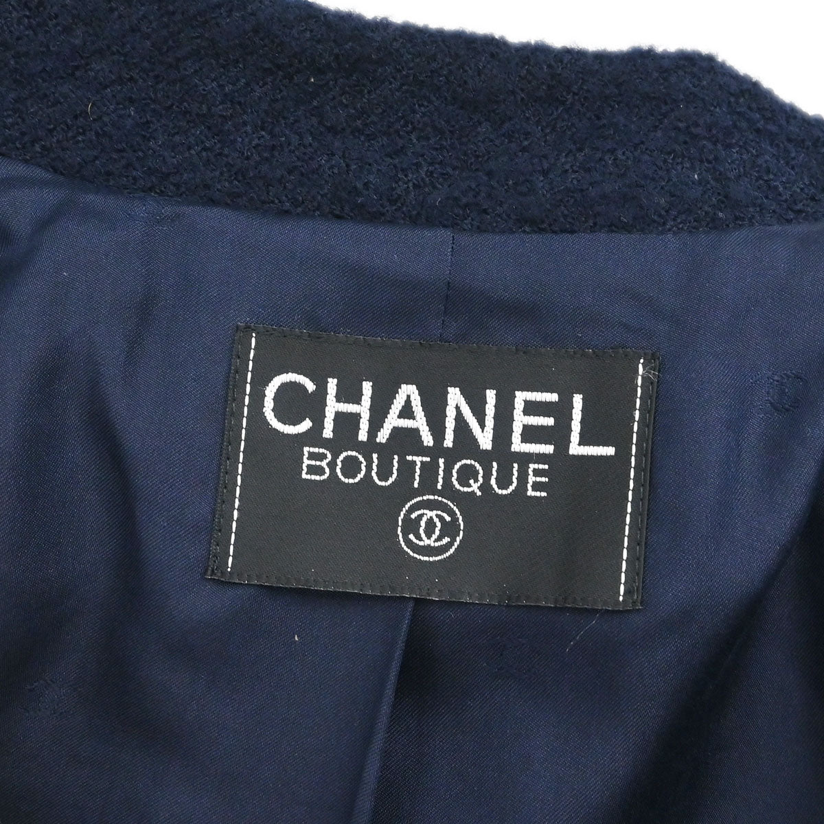 Chanel 1996 Setup Suit Jacket Dress Navy #38
