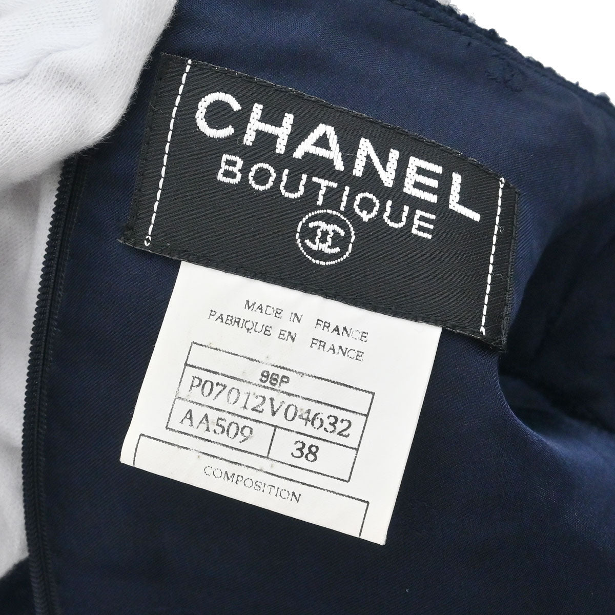 Chanel 1996 Setup Suit Jacket Dress Navy #38