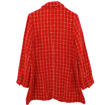 Chanel 1995 Single Breasted Tweed Jacket Red #42
