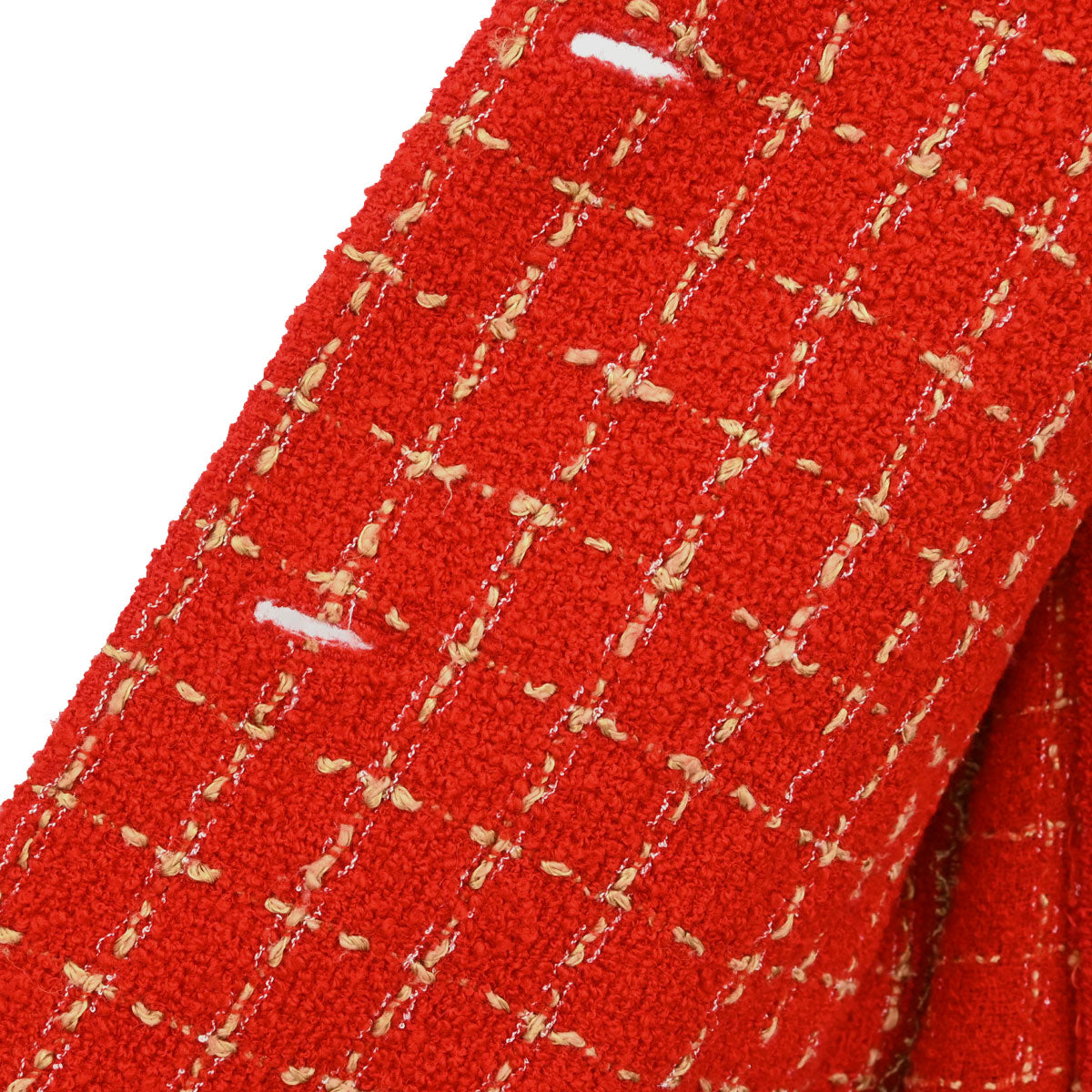 Chanel 1995 Single Breasted Tweed Jacket Red #42