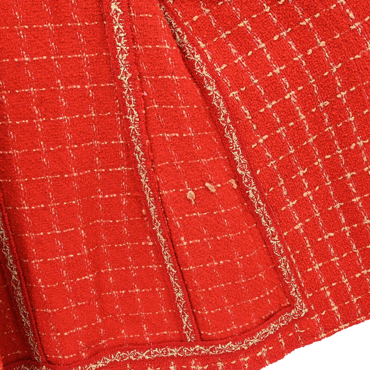 Chanel 1995 Single Breasted Tweed Jacket Red #42