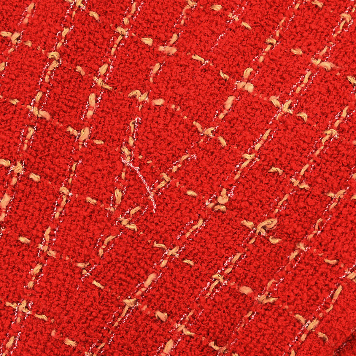 Chanel 1995 Single Breasted Tweed Jacket Red #42