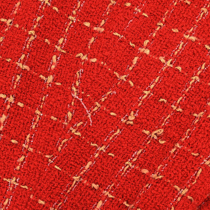 Chanel 1995 Single Breasted Tweed Jacket Red #42