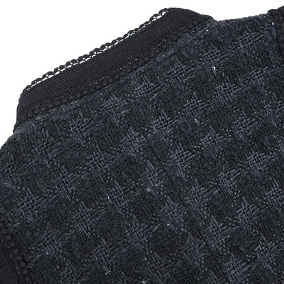 Chanel 2006 Bow Tweed Jacket Black Navy #34