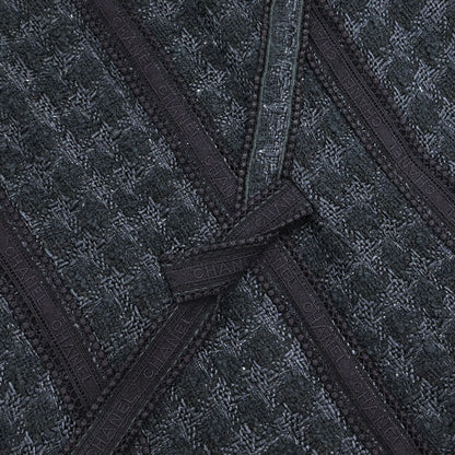 Chanel 2006 Bow Tweed Jacket Black Navy #34