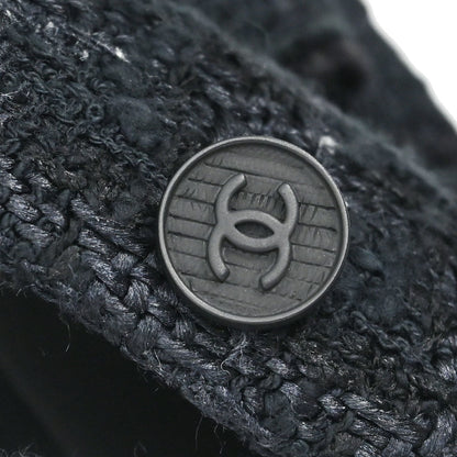 Chanel 2006 Bow Tweed Jacket Black Navy #34