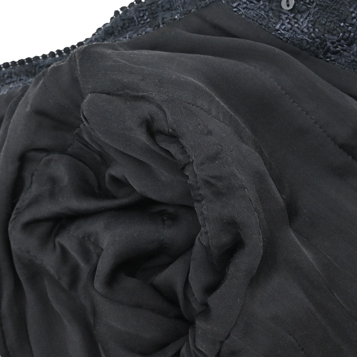 Chanel 2006 Bow Tweed Jacket Black Navy #34